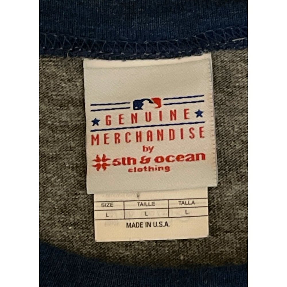2011 Chicago Cubs 3/4 Sleeve Gray and Blue T-shirt Graphic Print Genuine Merch - Picture 7 of 8